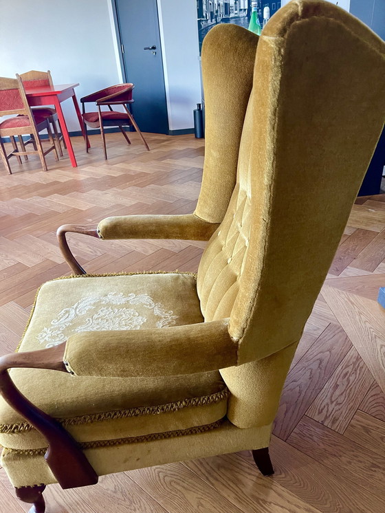 Image 1 of Vintage Wing-Back Lounge Chair