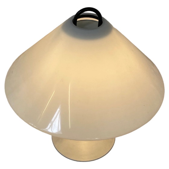 Image 1 of Pop Art / Space Age design - Mushroom lamp with white plexi shade and metal base