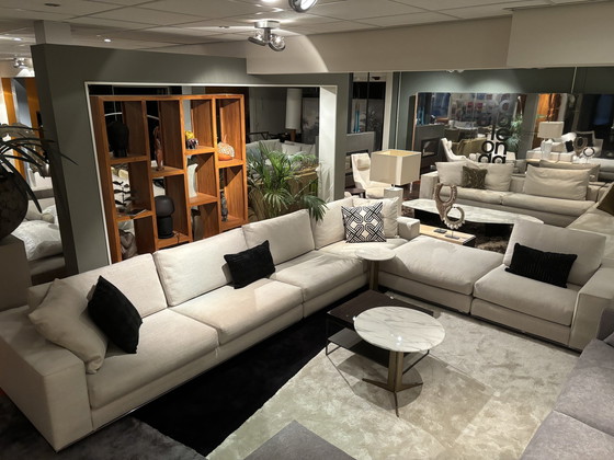 Image 1 of Minotti Hamilton Modular Corner Sofa In Fabric G Off White