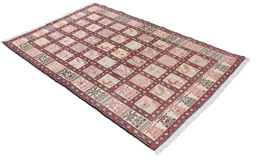 Verni Silk Kelim Persian Rug - Ardebil Kelim Style