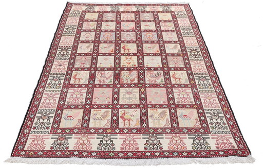 Verni Silk Kelim Persian Rug - Ardebil Kelim Style