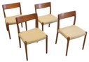 4x Danish dining chair chairs 'Borup' vintage