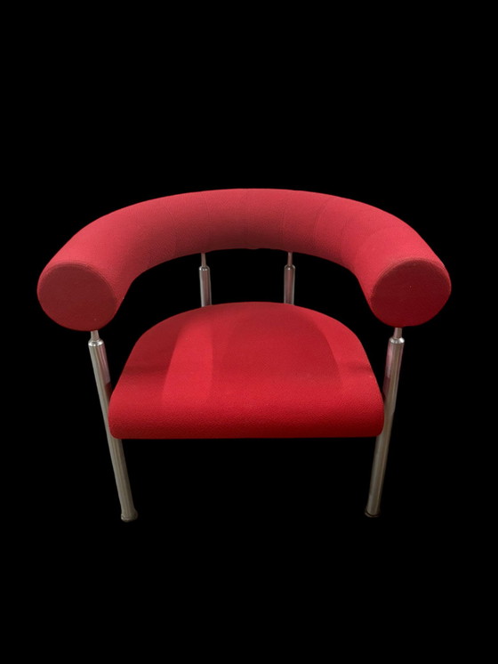 Image 1 of 2X Cobra Chairs Erik Jorgensen Red