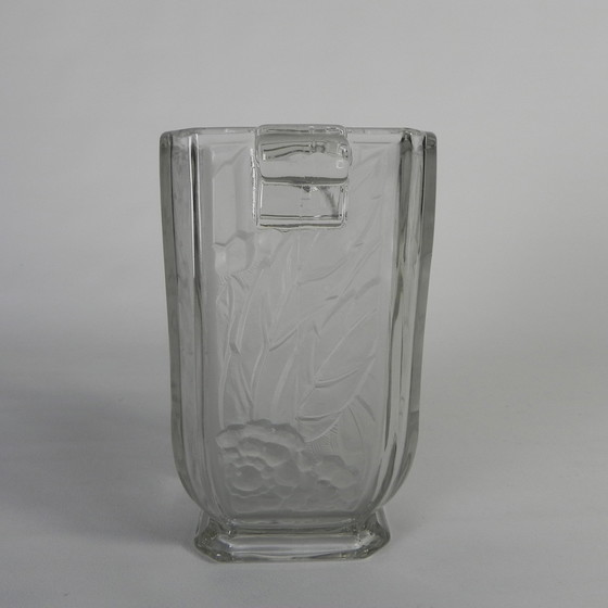 Image 1 of Glass Art Deco Vase, Maison Spip, 1930s