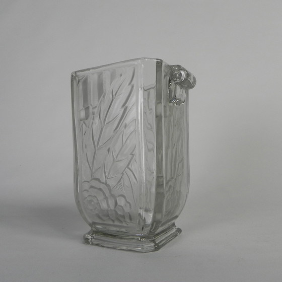 Image 1 of Glass Art Deco Vase, Maison Spip, 1930s