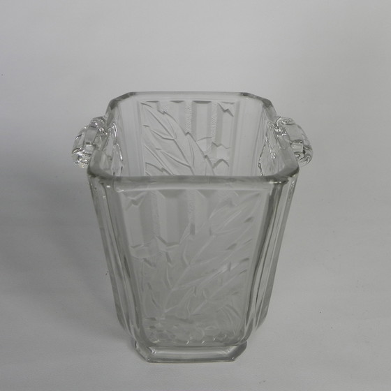 Image 1 of Glass Art Deco Vase, Maison Spip, 1930s