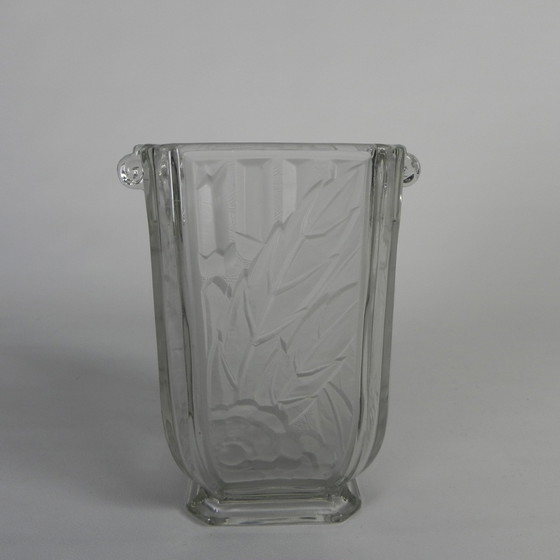 Image 1 of Glass Art Deco Vase, Maison Spip, 1930s