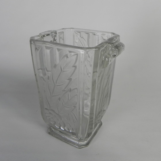 Image 1 of Glass Art Deco Vase, Maison Spip, 1930s