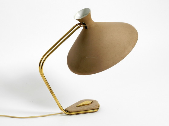 Image 1 of Extraordinary large German Mid Century Modern brass and metal table lamp