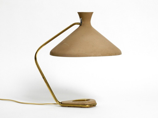 Extraordinary large German Mid Century Modern brass and metal table lamp