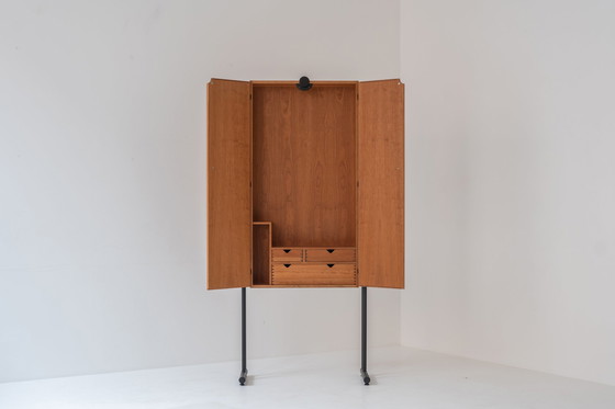 Image 1 of Rare wardrobe designed by Hadsten Träindustri and produced by Akuma, Denmark 1960s. 