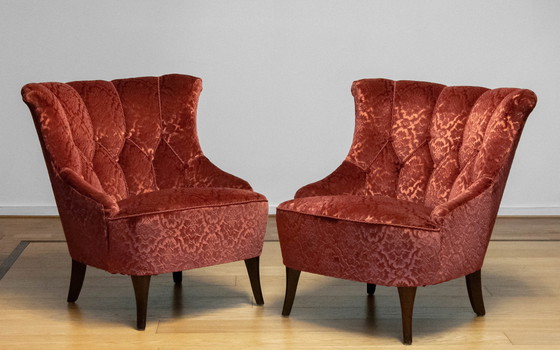 Image 1 of 2x Slipper Club Armchairs Norway