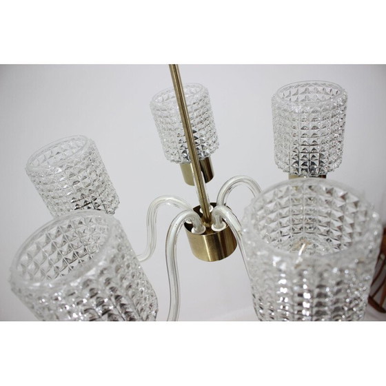 Image 1 of Lustre vintage en verre de Kamenický Šenov, Tchécoslovaquie 1970