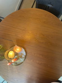Wooden round dining table arco