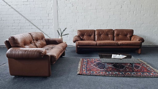 B B ITALIA C B ITALIA CORONADO CANAPÉ EN CUIR VINTAGE 60S 70S 80S LOFT STUDIO