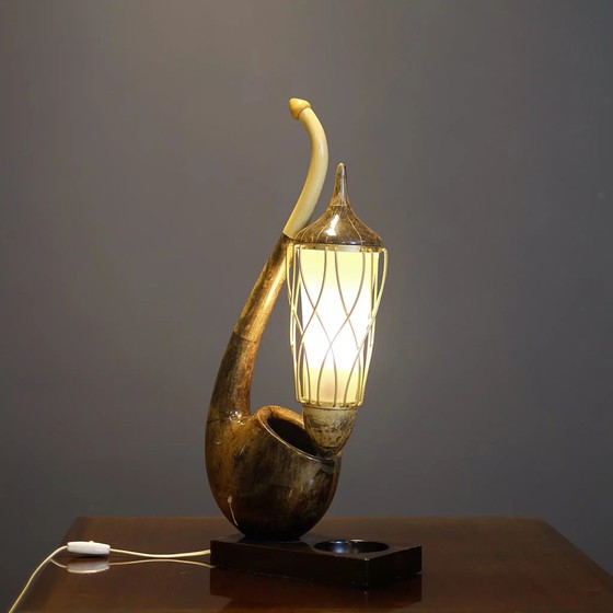 Image 1 of La "lampe à tuyau" d'Aldo Tura.