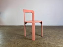 Lot de 8 chaises vintage Bruno Rey Kusch & Co Design 1970 nouvellement vernies