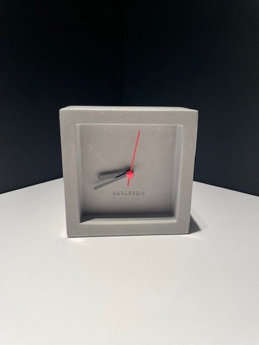 Karlsson Clock And Alarm Clock 'Franky' - Concrete