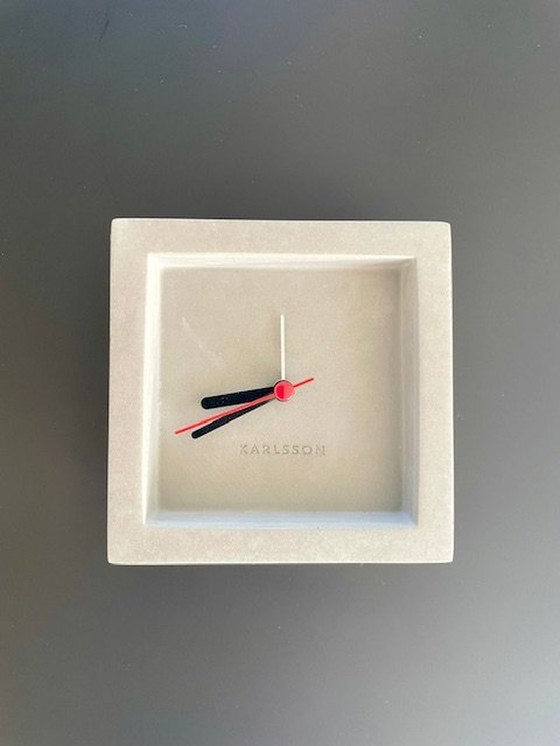 Image 1 of Karlsson Clock And Alarm Clock 'Franky' - Concrete