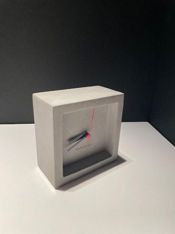 Image 1 of Karlsson Clock And Alarm Clock 'Franky' - Concrete