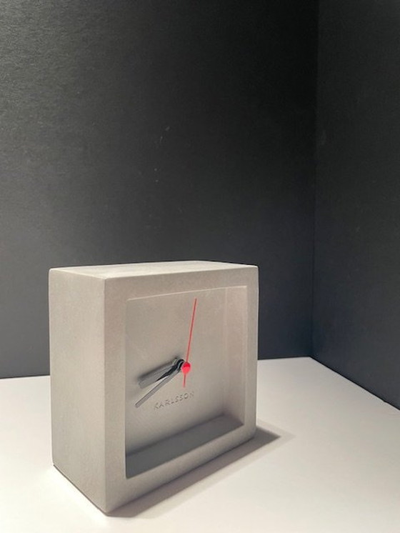 Image 1 of Karlsson Clock And Alarm Clock 'Franky' - Concrete