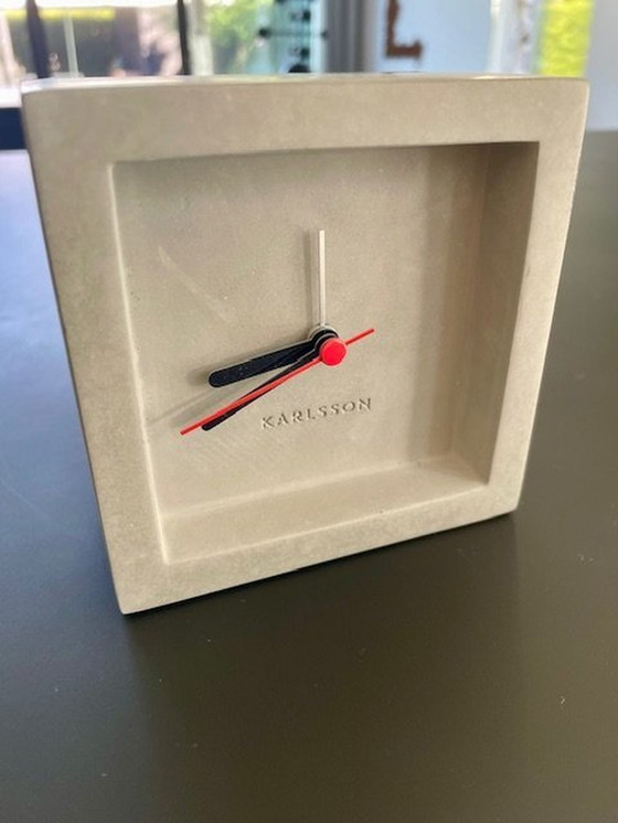 Image 1 of Karlsson Clock And Alarm Clock 'Franky' - Concrete