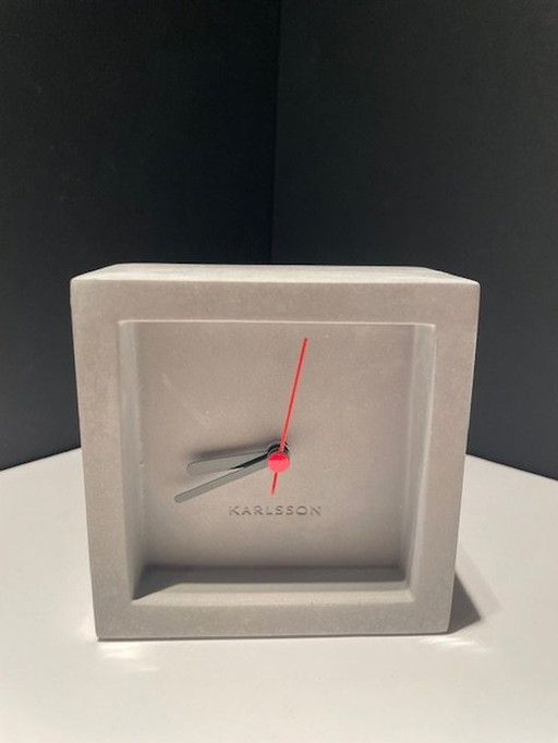 Karlsson Clock And Alarm Clock 'Franky' - Concrete