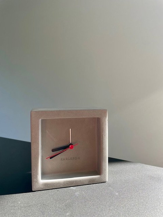 Image 1 of Karlsson Clock And Alarm Clock 'Franky' - Concrete