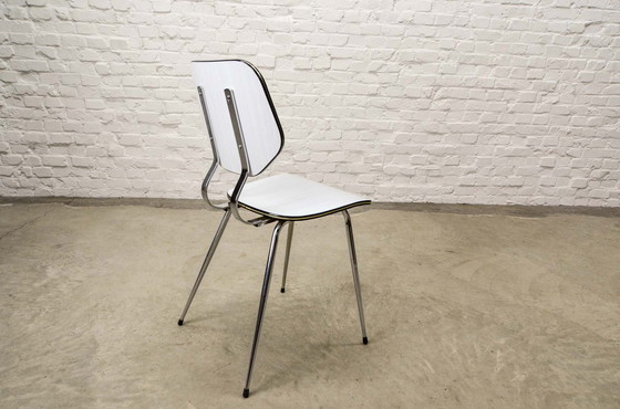 Image 1 of 6 White High Quality Brabantia Kitchen Chairs, Netherlands, 1960s