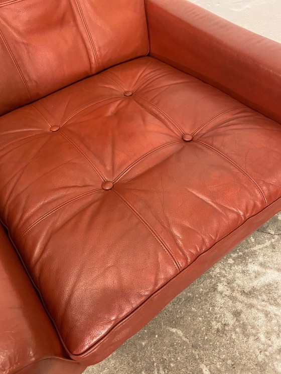 Image 1 of Vintage Retro Danish Mid-Century Svend Skipper Cognac Leather Club Chair 60s