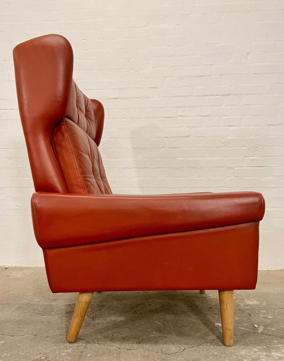 Image 1 of Vintage Retro Danish Mid-Century Svend Skipper Cognac Leather Club Chair 60s
