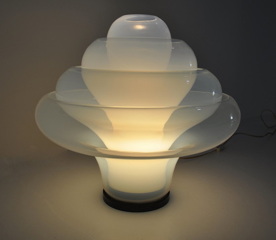 Image 1 of Lampe de table LT305 Lotus par Carlo Nason pour Mazzega, années 1960