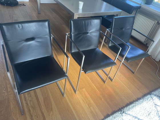 Image 1 of 3X Arco Frame Chairs Black