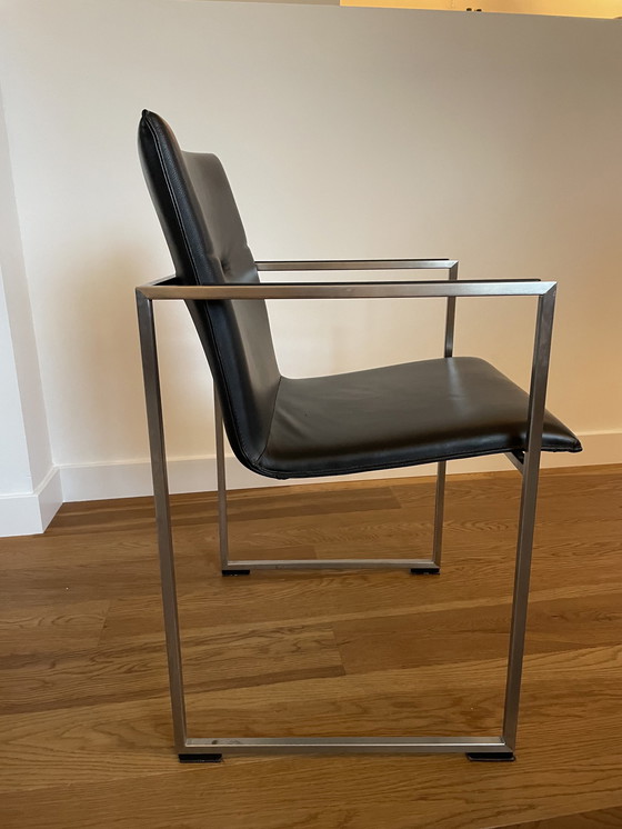 Image 1 of 3X Arco Frame Chairs Black