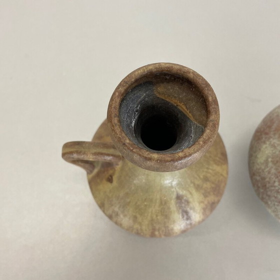 Image 1 of Coppia di vasi vintage in ceramica lavica di Hartwig Heyne, Germania, anni '70