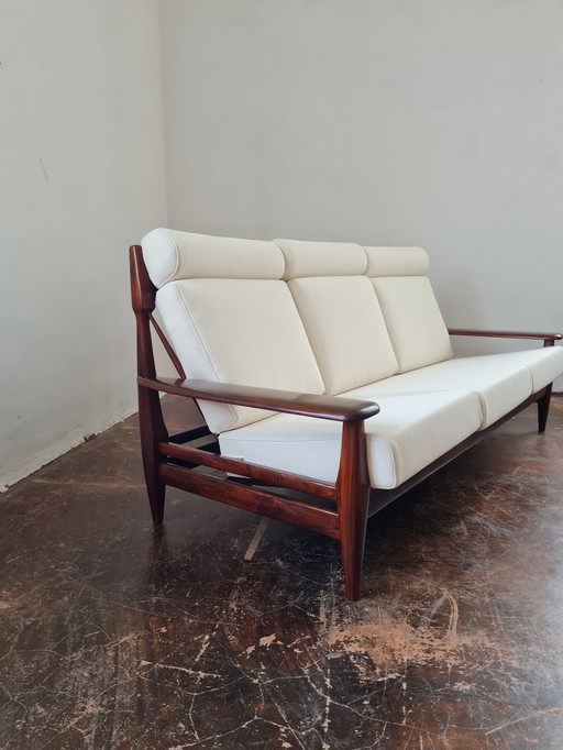 Reupholstered Mid - Century Design Sofa