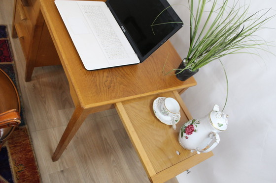 Image 1 of Vintage Scandinavian Oak Desk 1960 Sweden