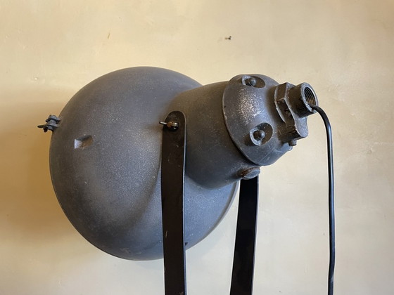 Image 1 of Floor Lamp Floor Lamp Standing Lamp On Old Tripod Industrial French