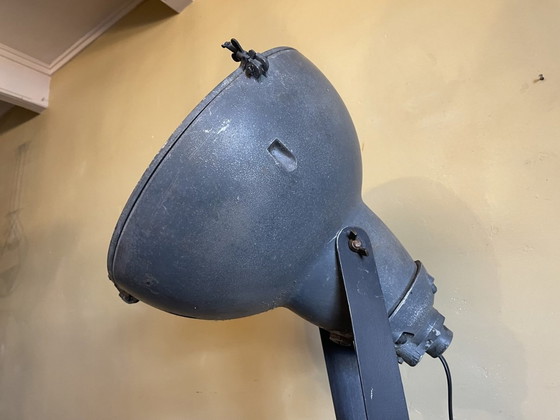 Image 1 of Floor Lamp Floor Lamp Standing Lamp On Old Tripod Industrial French