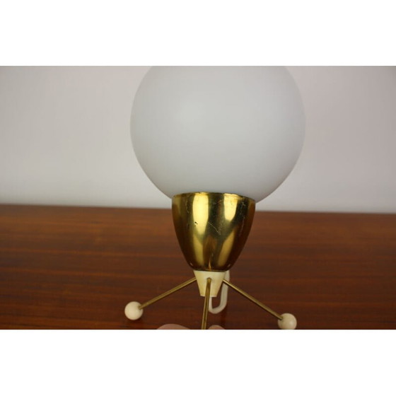 Image 1 of Lampada da tavolo vintage in ottone e plastica, Cecoslovacchia 1960