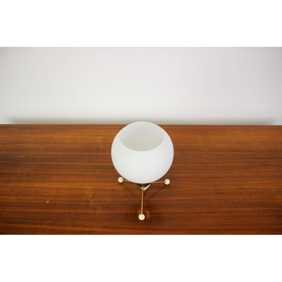 Image 1 of Lampada da tavolo vintage in ottone e plastica, Cecoslovacchia 1960