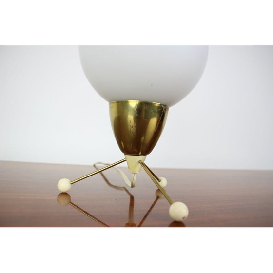 Image 1 of Lampada da tavolo vintage in ottone e plastica, Cecoslovacchia 1960