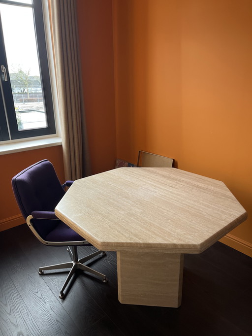 Travertine Dining Table