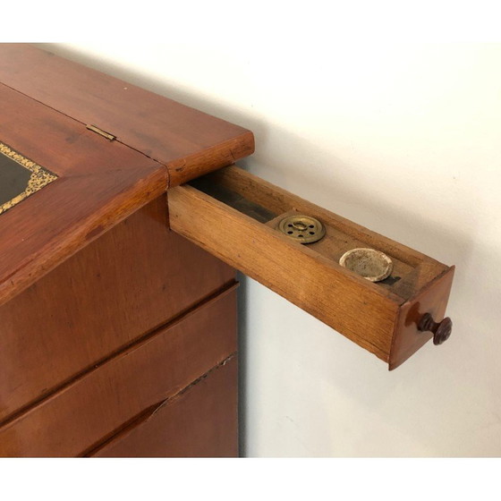 Image 1 of Mahogany and leather Notary furniture. French work. Louis-Philippe Period. Circa 1950