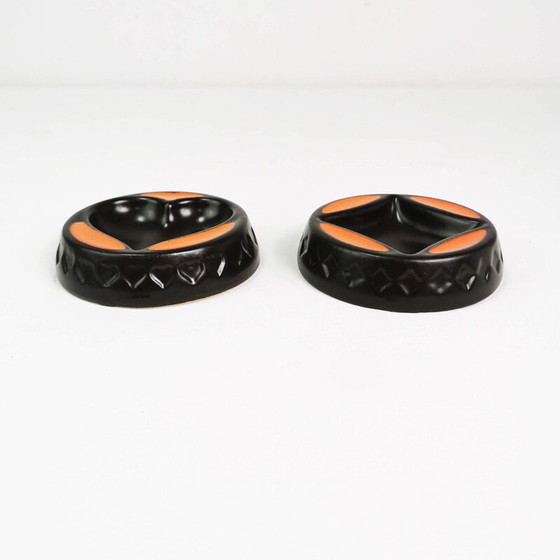 Image 1 of Vintage ceramic card ashtrays, Germany 1960s