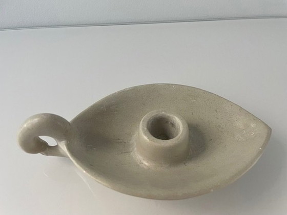 Image 1 of Candlestick Stylized Swan Soapstone