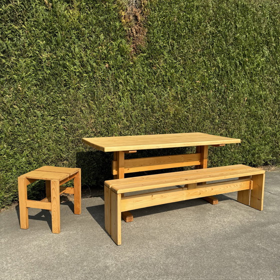 Image 1 of Les Arc Table, Bench And Stool