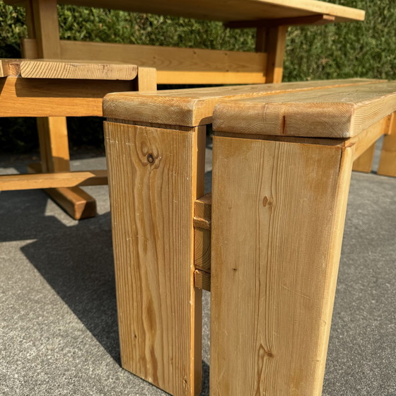 Image 1 of Les Arc Table, Bench And Stool