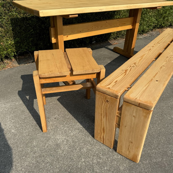 Image 1 of Les Arc Table, Bench And Stool