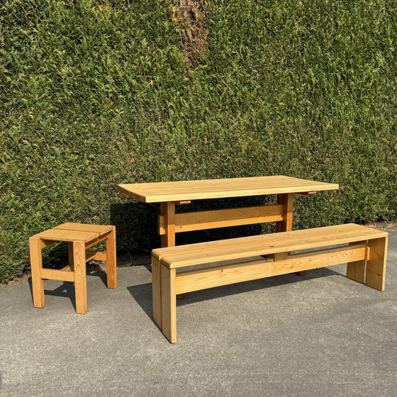 Image 1 of Les Arc Table, Bench And Stool